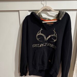 Realtree Black Hoodie with Camo Lining
